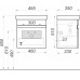 Тумба Aqwella Smart 50 с раковиной Moduo Slim 50 SRT0105DB подвесная, дуб балтийский