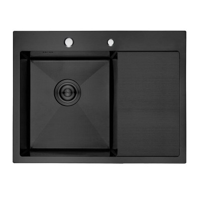 Мойка кухонная Aflorn Premium 58х48 левая, графит AF95848F-L