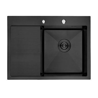 Мойка кухонная Aflorn Premium 58х48 правая, графит AF95848F-R