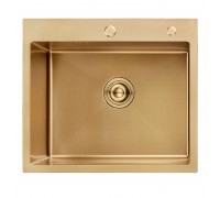 Мойка кухонная Aflorn Premium 60х50 золото AF96050W