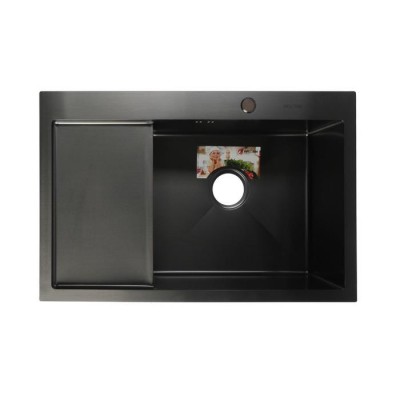 Мойка кухонная Aflorn Premium 78х51 правая, графит AF97851F-R