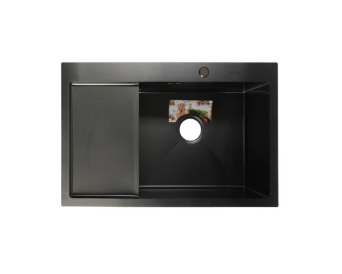 Мойка кухонная Aflorn Premium 78х51 правая, графит AF97851F-R