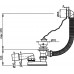 Сифон для ванны AlcaPlast A501 с нержавеющей решеткой, 57 см