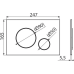 Кнопка смыва AlcaPlast Thin M67X чёрный/матовый M678