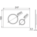 Кнопка смыва AlcaPlast Thin M77X чёрный-матовый/хром глянцевый M778