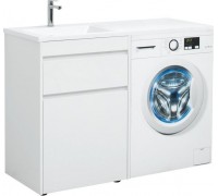 Тумба с раковиной Aquanet Токио 120 L белый (напольная, 1 ящик) 00239300