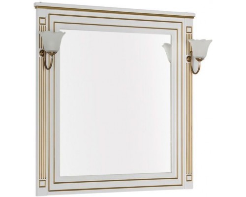Зеркало Aquanet Паола 90 белый/золото 186108