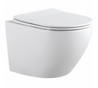 Унитаз подвесной Aquanet Rimless Atago 2.0 W LX-1905 безободковый, с микролифтом 243549