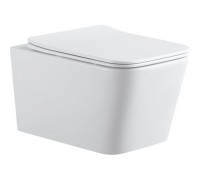 Унитаз подвесной Aquanet Rimless Tavr 2.0 W LX-1907 безободковый, с микролифтом 243545