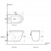 Унитаз подвесной Aquanet Rimless Cetus-W BL-102N-WHT безободковый, с микролифтом 211908