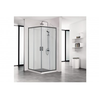 Душевой уголок Aquatek 90x90x200 AQ ARI KV 09020BL профиль черный/матовый, стекло прозрачное