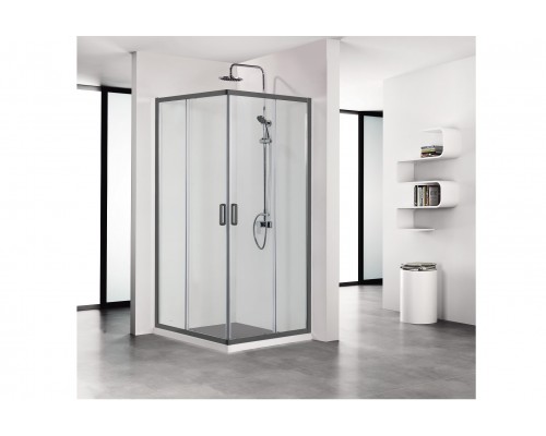 Душевой уголок Aquatek 90x90x200 AQ ARI KV 09020BL профиль черный/матовый, стекло прозрачное