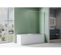 Шторка для ванны Aquatek 100х150 AQ.BSS.100.1CH профиль хром, стекло прозрачное