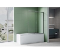 Шторка для ванны Aquatek 100х150 AQ.BSS.100.1GM профиль оружейная сталь, стекло прозрачное