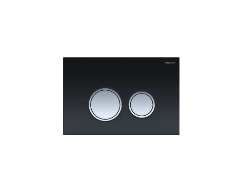 Кнопка смыва Aquatek KDI-0000029 черный матовый/хром