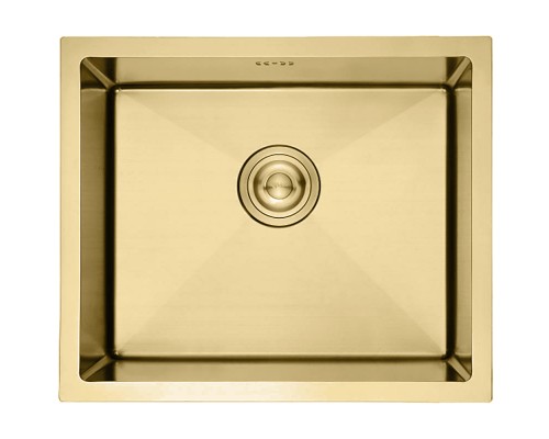 Мойка кухонная GERHANS 50х43 с сифоном, золото RK35043G