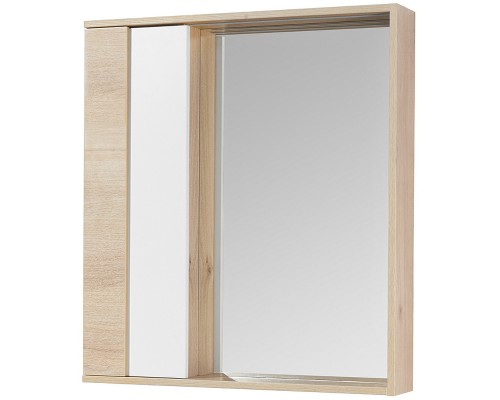 Зеркало-шкаф Акватон Бостон 75 LED 1A240302BN010 Белый Глянцевый/Дуб Эврика