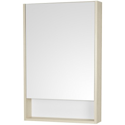 Зеркало-шкаф Акватон Сканди 55 1A252102SDB20 Белый глянцевый/Дуб верона