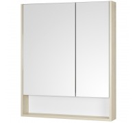 Зеркало-шкаф Акватон Сканди 70 1A252202SDB20 Белый глянцевый/Дуб верона