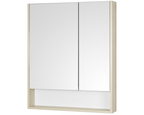 Зеркало-шкаф Акватон Сканди 70 1A252202SDB20 Белый глянцевый/Дуб верона