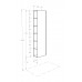 Шкаф-колонна Акватон Сканди с зеркалом 1A253403SDB20 Белый глянцевый/Дуб верона
