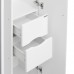 Шкаф-колонна Акватон Симпл двустворчатый с бельевой корзиной 1A137403SL010 белый глянцевый