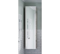 Шкаф-колонна Акватон Сканди с зеркалом 1A253403SDB20 Белый глянцевый/Дуб верона