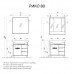 Тумба Акватон Рико 80 с раковиной Смайл-80 1A2154K1RIB90 Белый Глянцевый/Ясень Фабрик