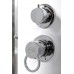 Душевая кабина AvaCan 110х110х220 см EM5011LED профиль хром, стекло с узором