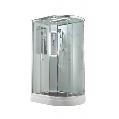 Душевая кабина AvaCan 120х90х220 см A2912LLED профиль хром, стекло прозрачное