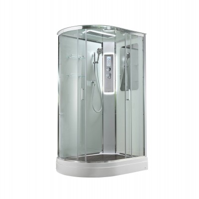 Душевая кабина AvaCan 120х90х220 см A2912RLED профиль хром, стекло прозрачное