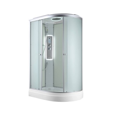 Душевая кабина AvaCan 120х80х215 см C2012LLED профиль хром/матовый, стекло матовое
