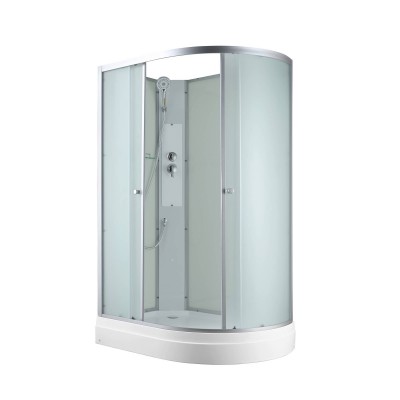 Душевая кабина AvaCan 120х80х203 см C2012LN без крыши, профиль хром/матовый, стекло матовое