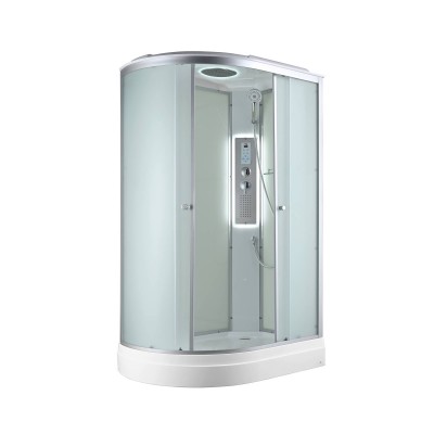 Душевая кабина AvaCan 120х80х215 см C2012RLED профиль хром/матовый, стекло матовое