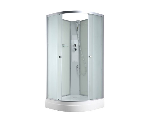 Душевая кабина AvaCan 80х80х203 см C2080N без крыши, профиль хром/матовый, стекло матовое