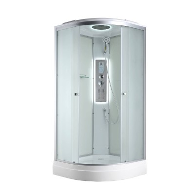 Душевая кабина AvaCan 90х90х215 см C2090LED профиль хром/матовый, стекло матовое
