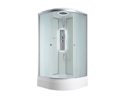 Душевая кабина AvaCan 80х80х215 см C3080LED профиль хром/матовый, стекло матовое