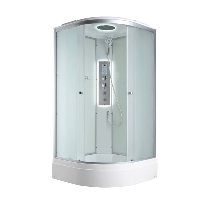 Душевая кабина AvaCan 90х90х215 см C3090LED профиль хром/матовый, стекло матовое