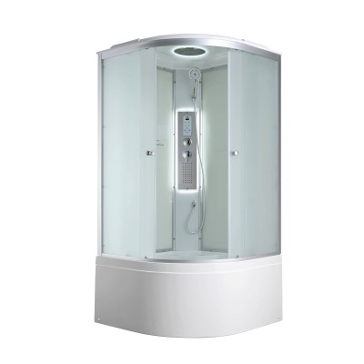 Душевая кабина AvaCan 90х90х215 см C5090LED профиль хром/матовый, стекло матовое