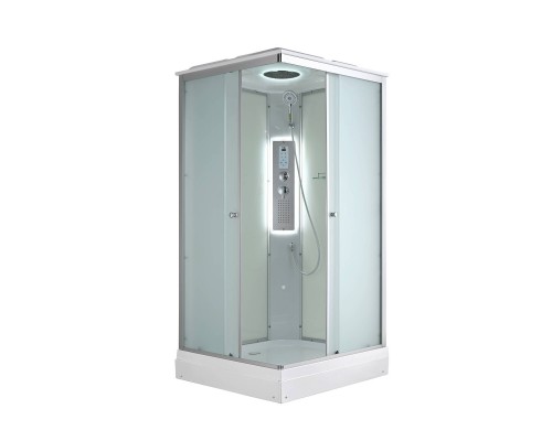 Душевая кабина AvaCan 90х90х215 см CK2090LED профиль хром/матовый, стекло матовое