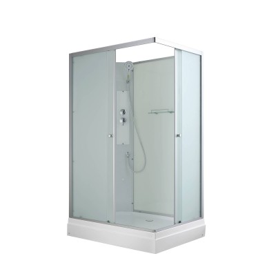 Душевая кабина AvaCan 100х80х203 см CK2810N без крыши, профиль хром/матовый, стекло матовое