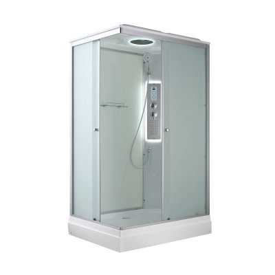 Душевая кабина AvaCan 120х90х215 см CK2912LED профиль хром/матовый, стекло матовое