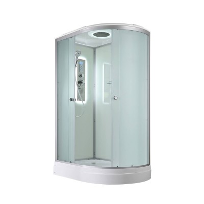 Душевая кабина AvaCan 120х80х215 см D2012LLED профиль хром/матовый, стекло матовое