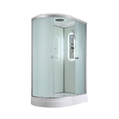 Душевая кабина AvaCan 120х80х215 см D2012RLED профиль хром/матовый, стекло матовое