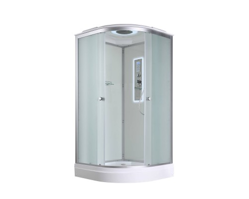 Душевая кабина AvaCan 80х80х215 см D2080LED профиль хром/матовый, стекло матовое