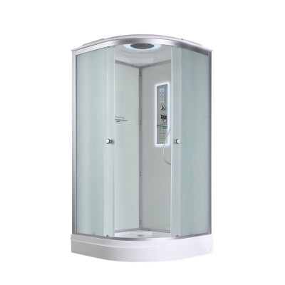 Душевая кабина AvaCan 90х90х215 см D2090LED профиль хром/матовый, стекло матовое