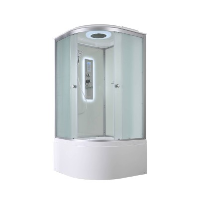 Душевая кабина AvaCan 90х90х215 см D5090LED профиль хром/матовый, стекло матовое