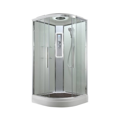 Душевая кабина AvaCan 90х90х220 см EM2090LEDT профиль хром, стекло прозрачное