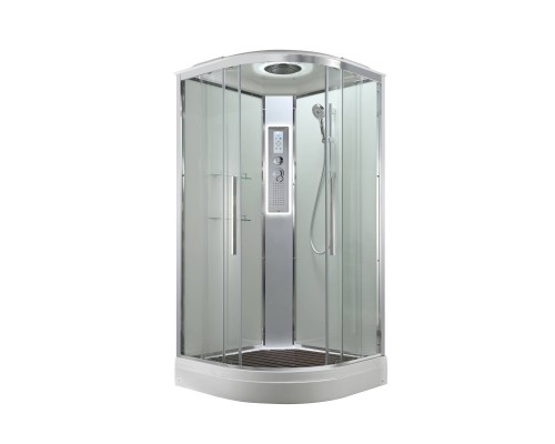 Душевая кабина AvaCan 90х90х220 см EM2090LEDT профиль хром, стекло прозрачное
