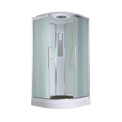 Душевая кабина AvaCan 90х90х220 см EM2090LED профиль хром, стекло матовое
